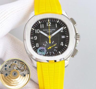 Patek Philippe geneve stainless steel AquanautR B2 Grenade -5968A-001 Silver steel rounded octagonal case diameter 42.2mm Watch